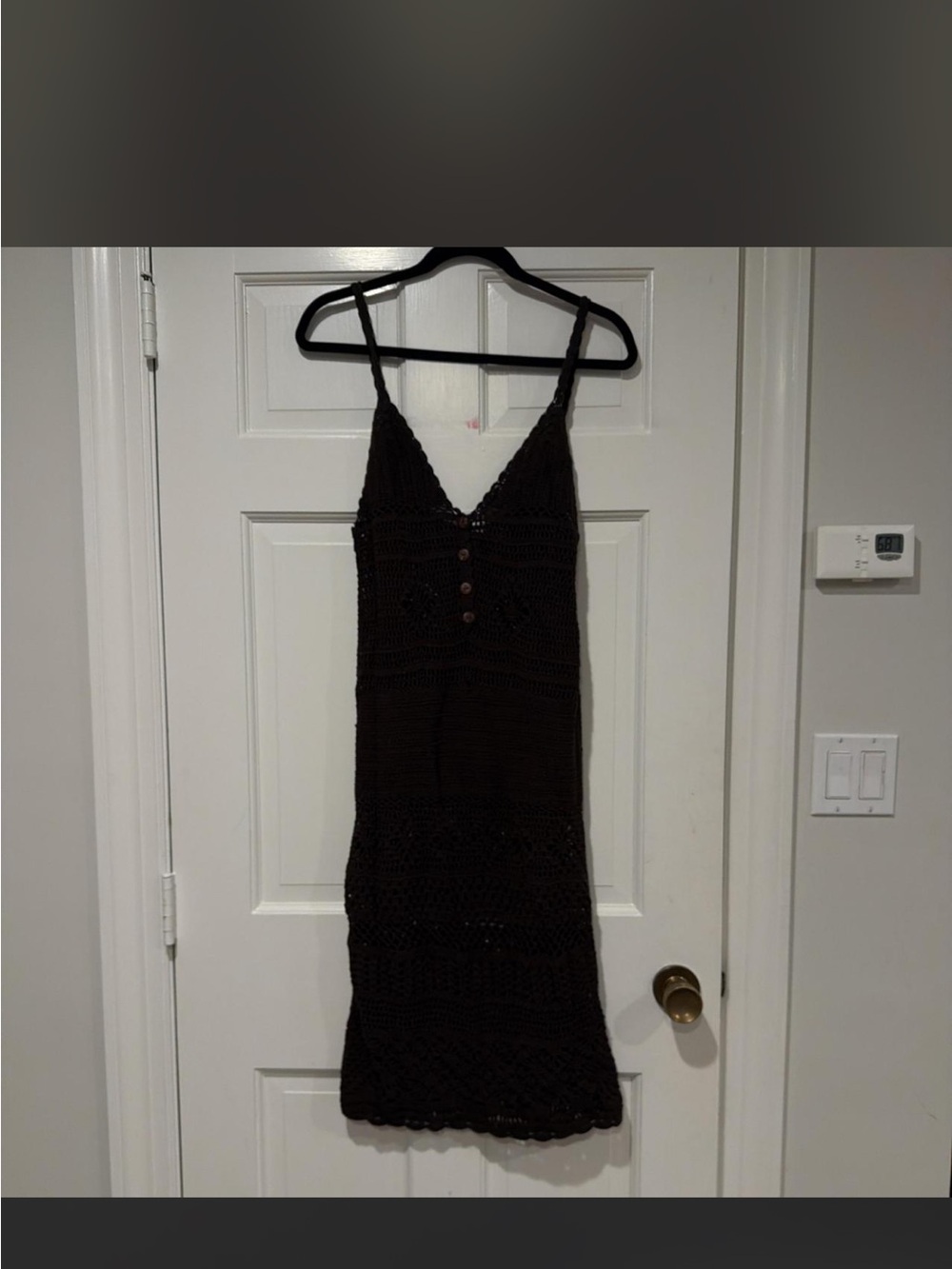 Akoia Swim Midi dress brown crochet M/L